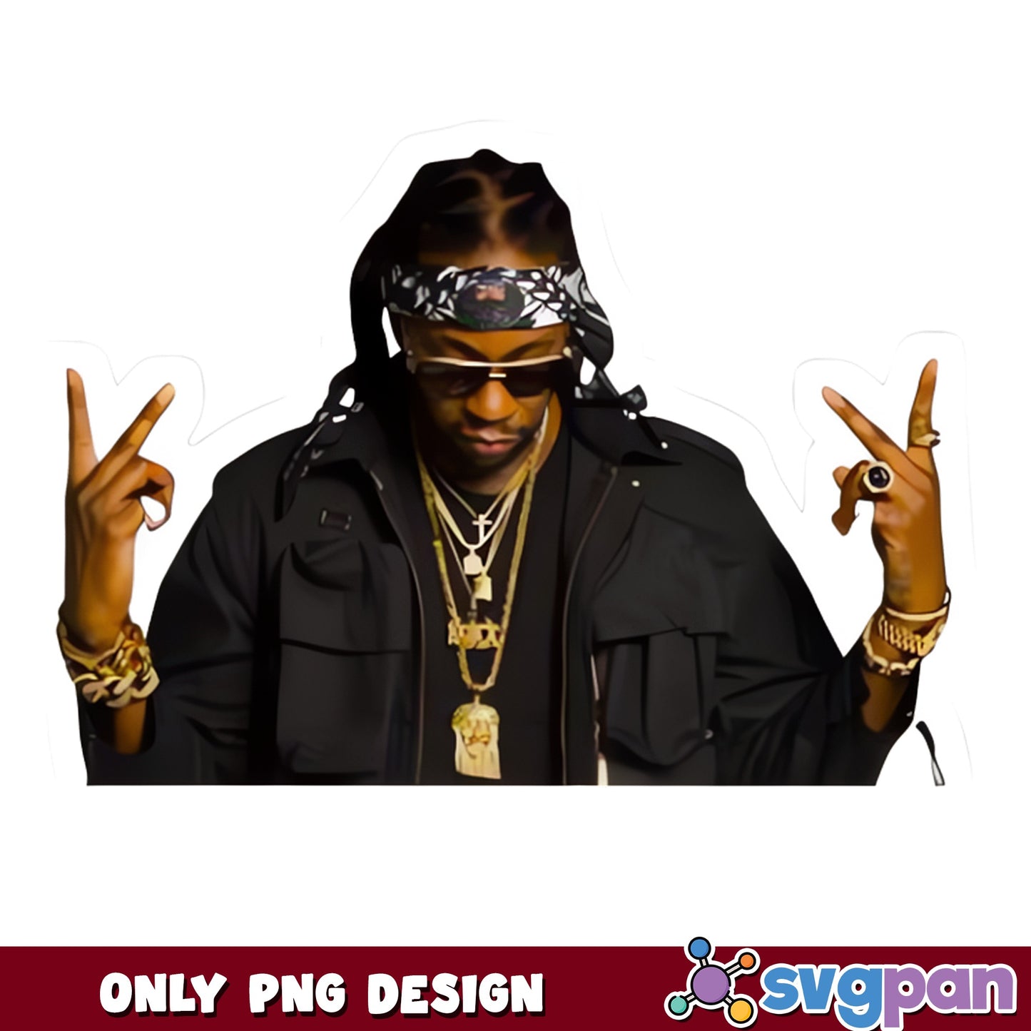 2 Chainz Rap PNG, Hip Hop Artist Clipart, Rapper PNG Design