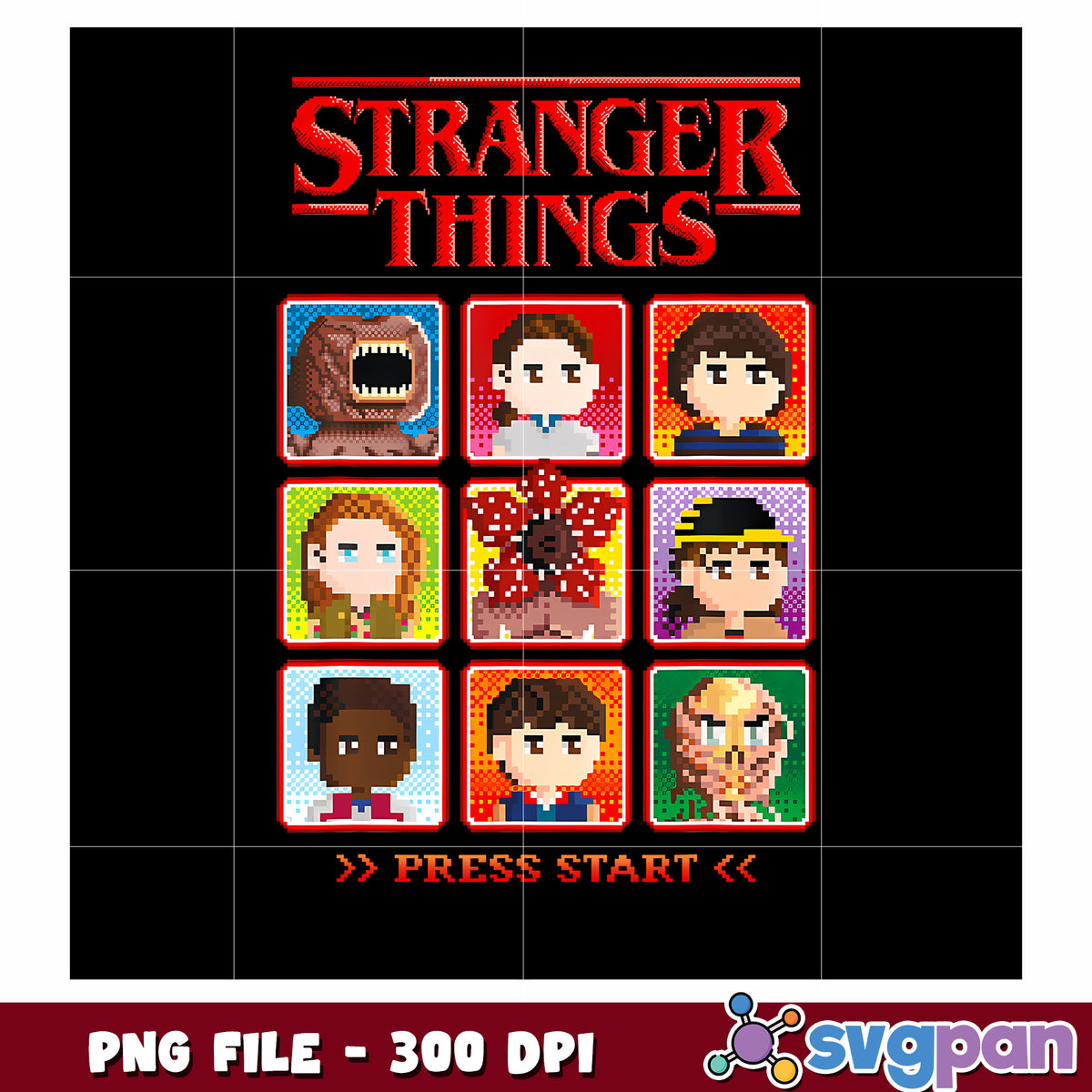 2d ST game png, 11 stranger things png, stephen hawkins png