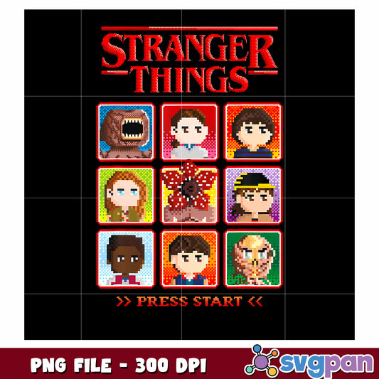 2d ST game png, 11 stranger things png, stephen hawkins png