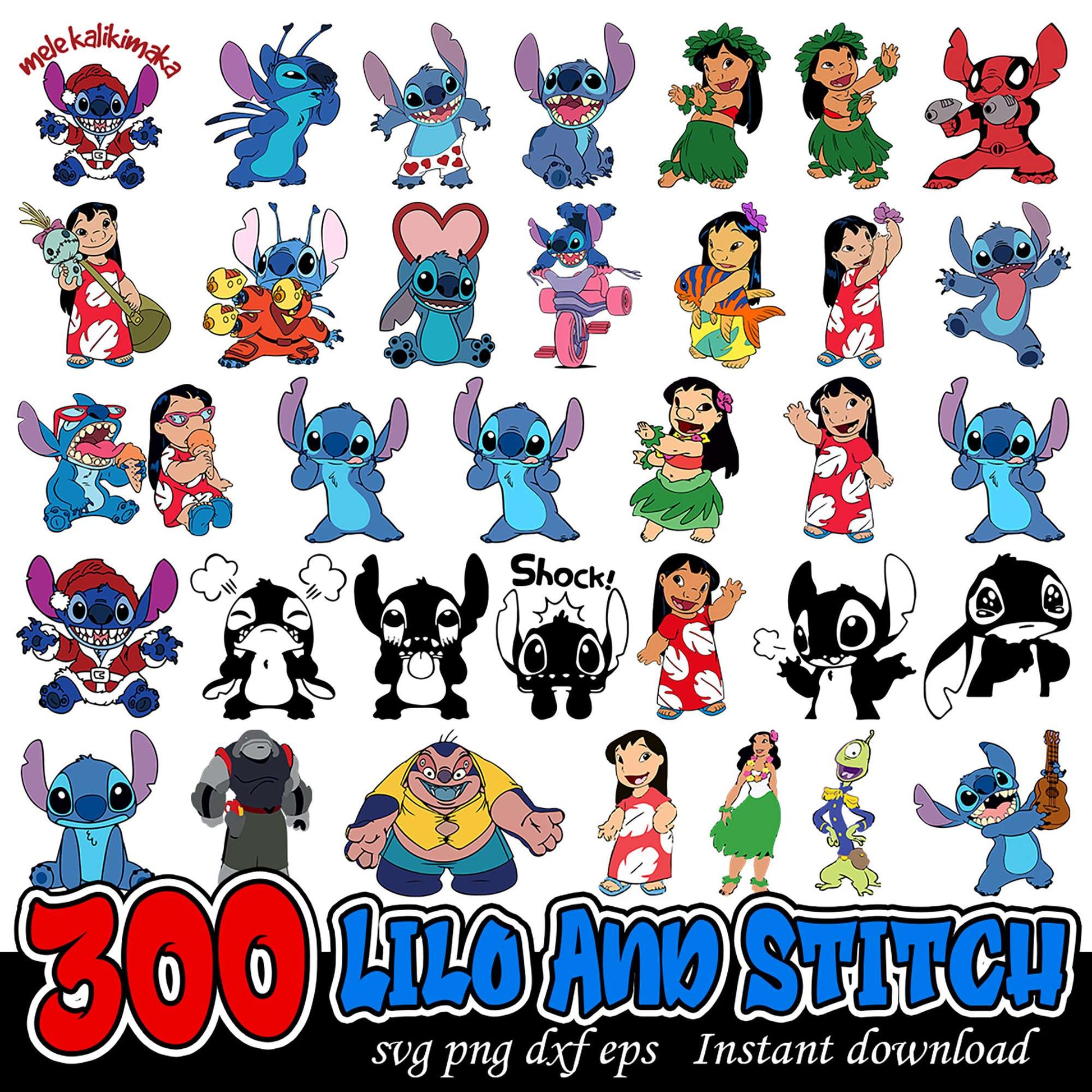 300 Lilo and Stitch SVG Bundle for Instant Download Fun