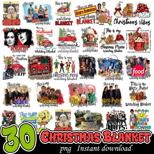 30 Christmas Movie PNG Blankets