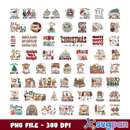 30 Christmas PNG Bundle Designs
