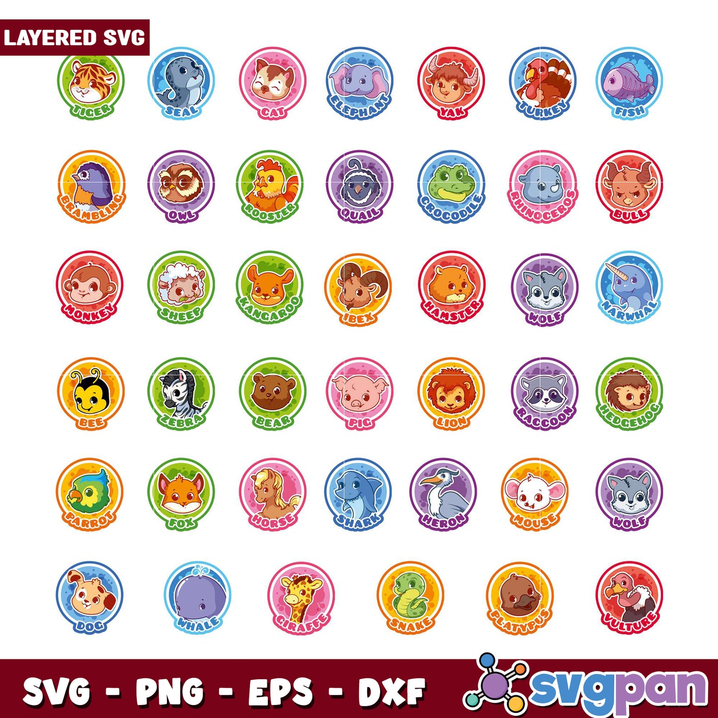 30 Cute Animal SVG Bundle