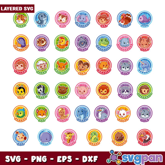 30 Cute Animal SVG Bundle