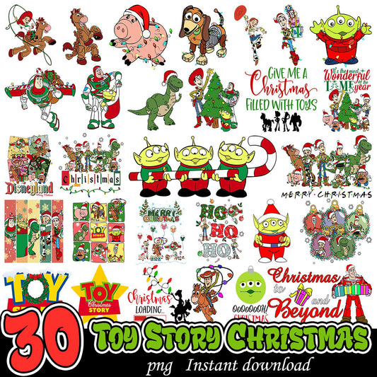 30 Toy Story Christmas PNGs Instant Download