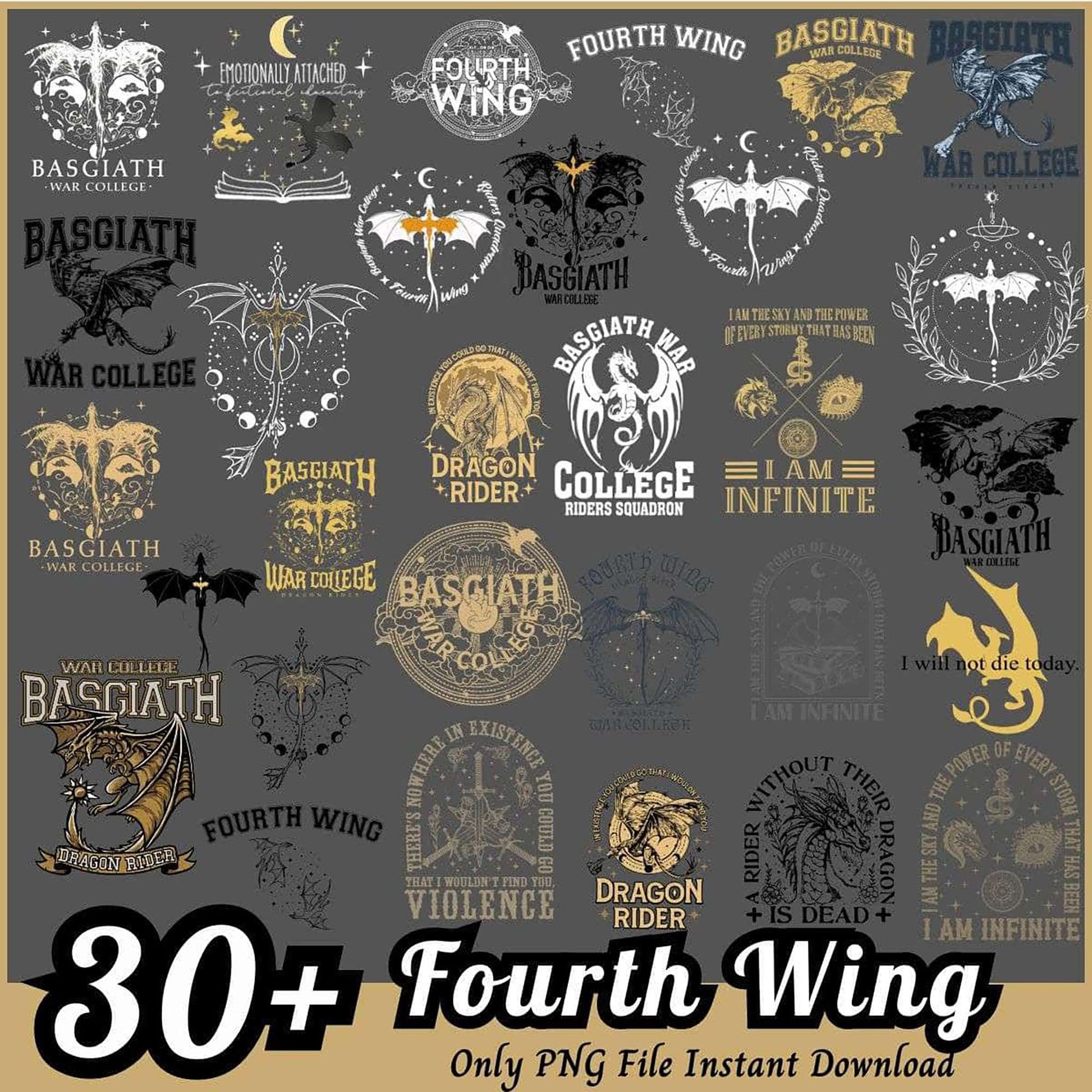 30+ Fourth Wing Dragon PNG Designs