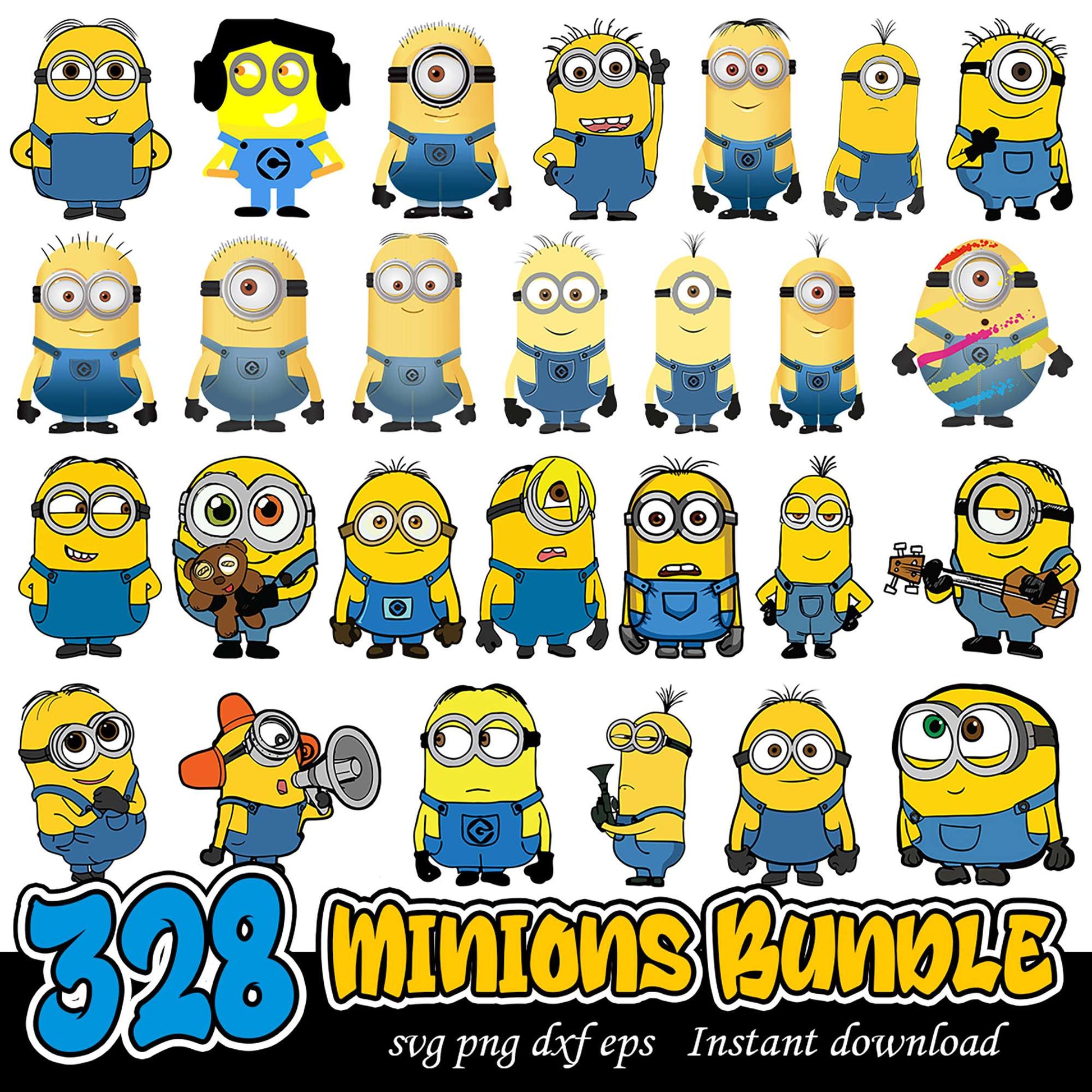 328 Minions SVG Bundle for Creative Projects Download Now