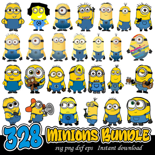 328 Minions SVG Bundle for Creative Projects Download Now