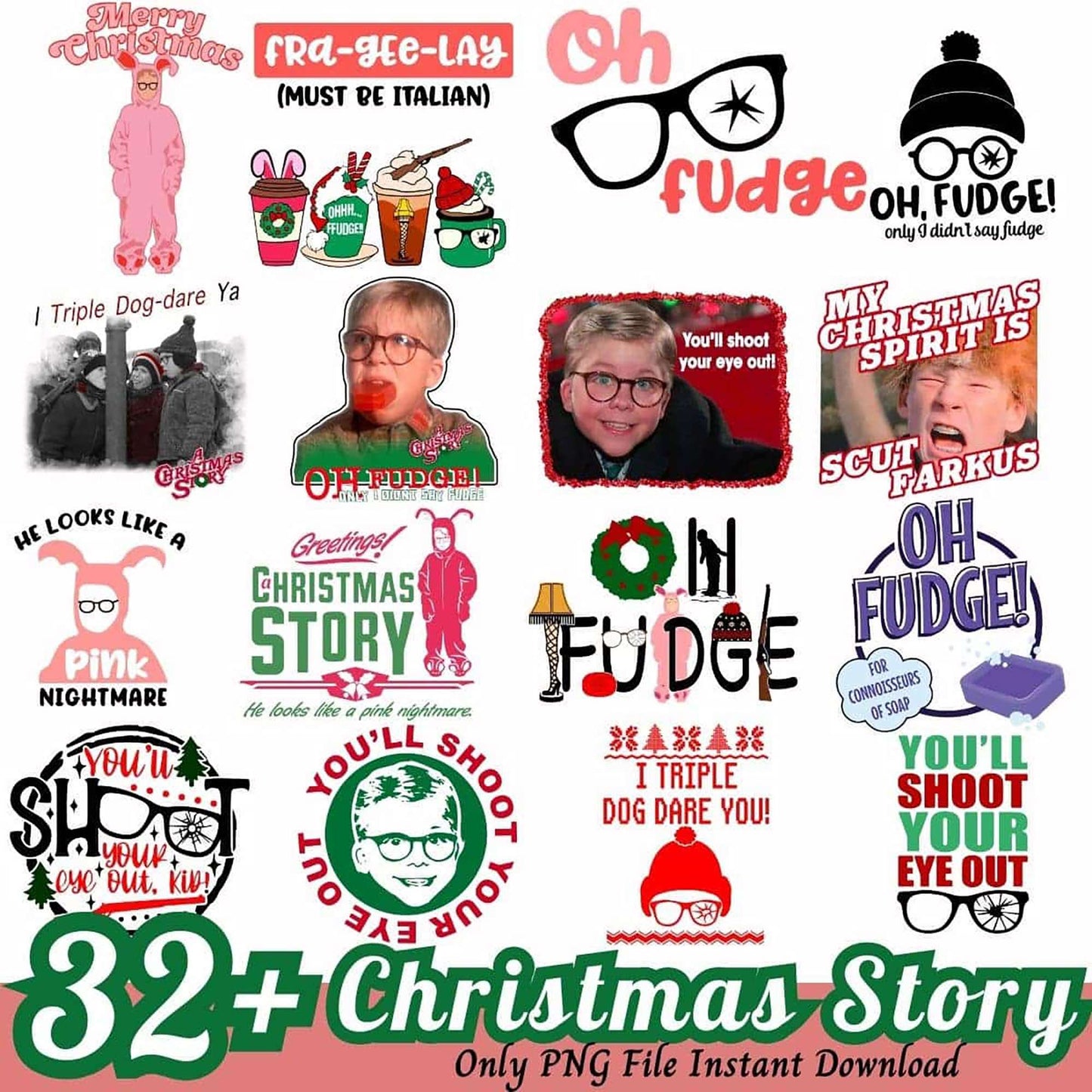 32+ Christmas Story PNG Bundle