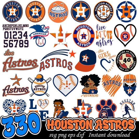 330 Houston Astros SVG Bundle Instant Download