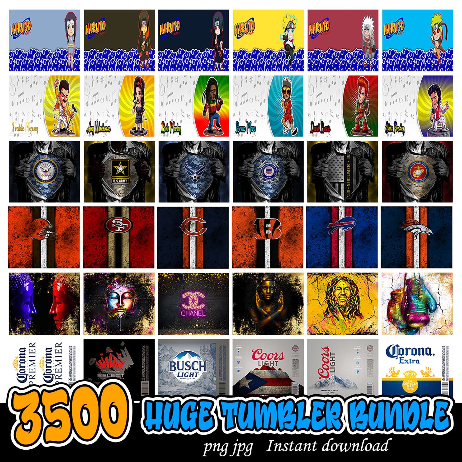 3500 Unique Tumbler Designs Instant Download PNG Bundle