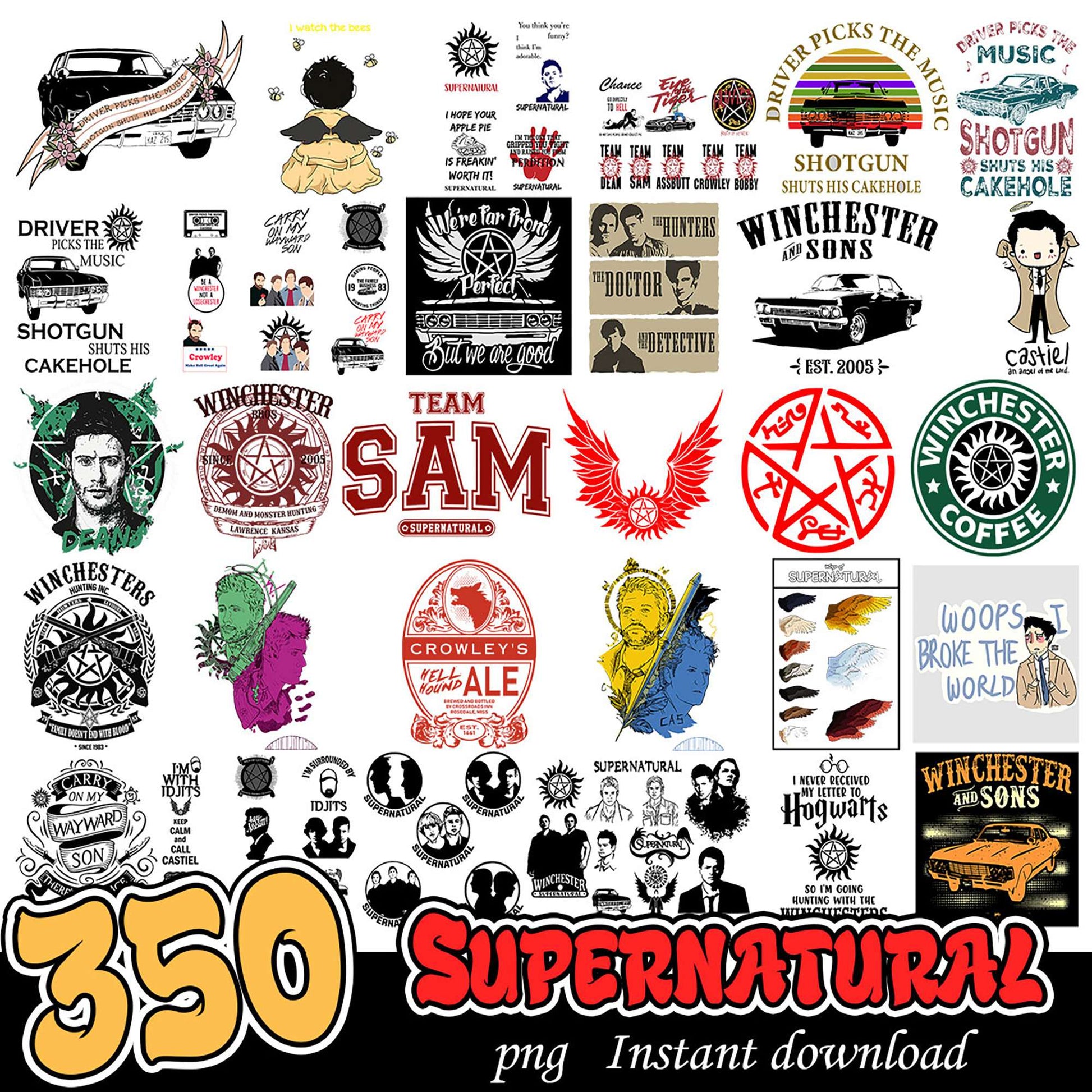350 Supernatural SVG Bundle Instant Download