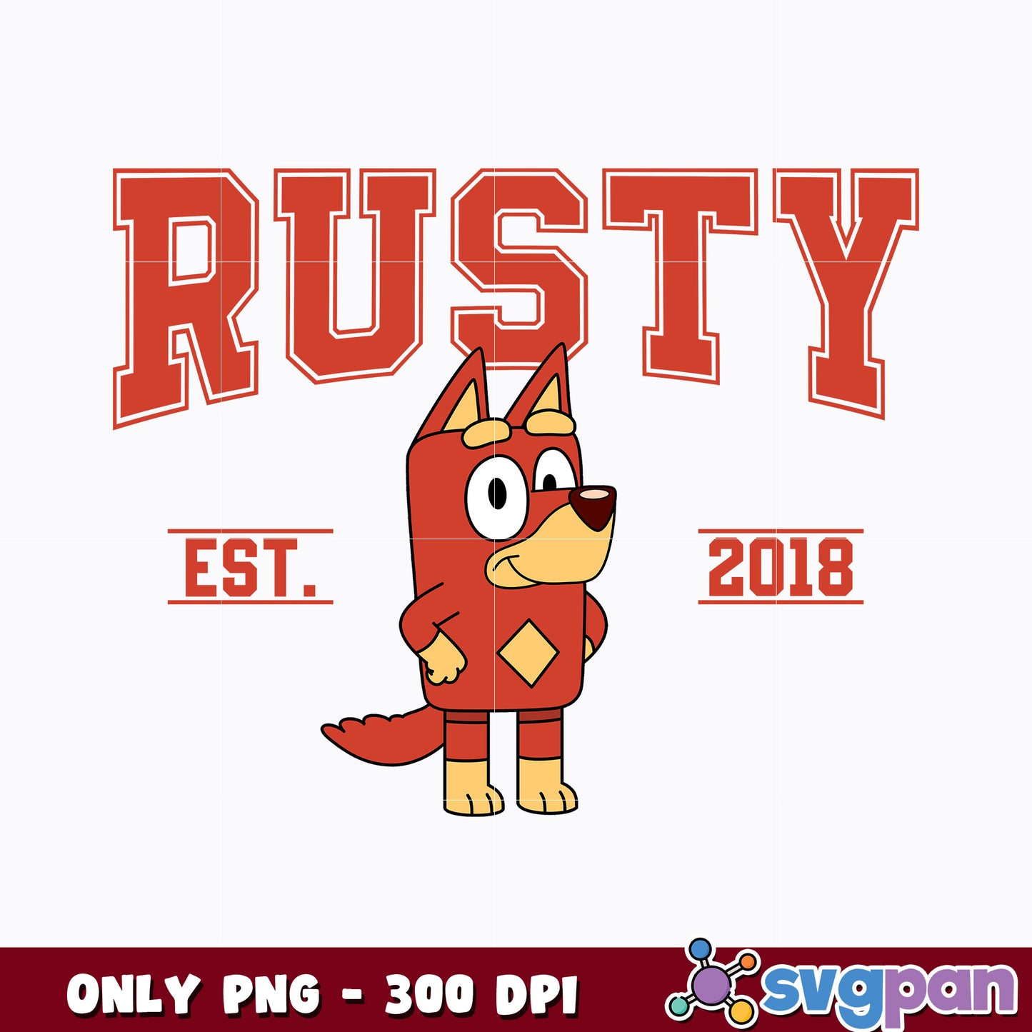 Bluey rusty est 2018 png