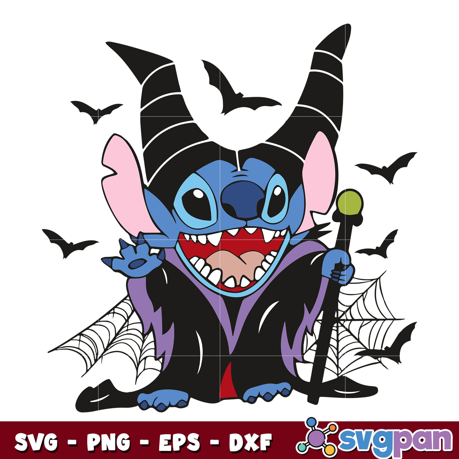 Stitch Villains Wicked Svg, Bat Svg