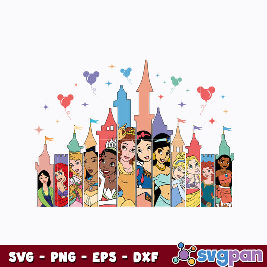 Magical Kingdom Bundle svg, Princess Castle svg