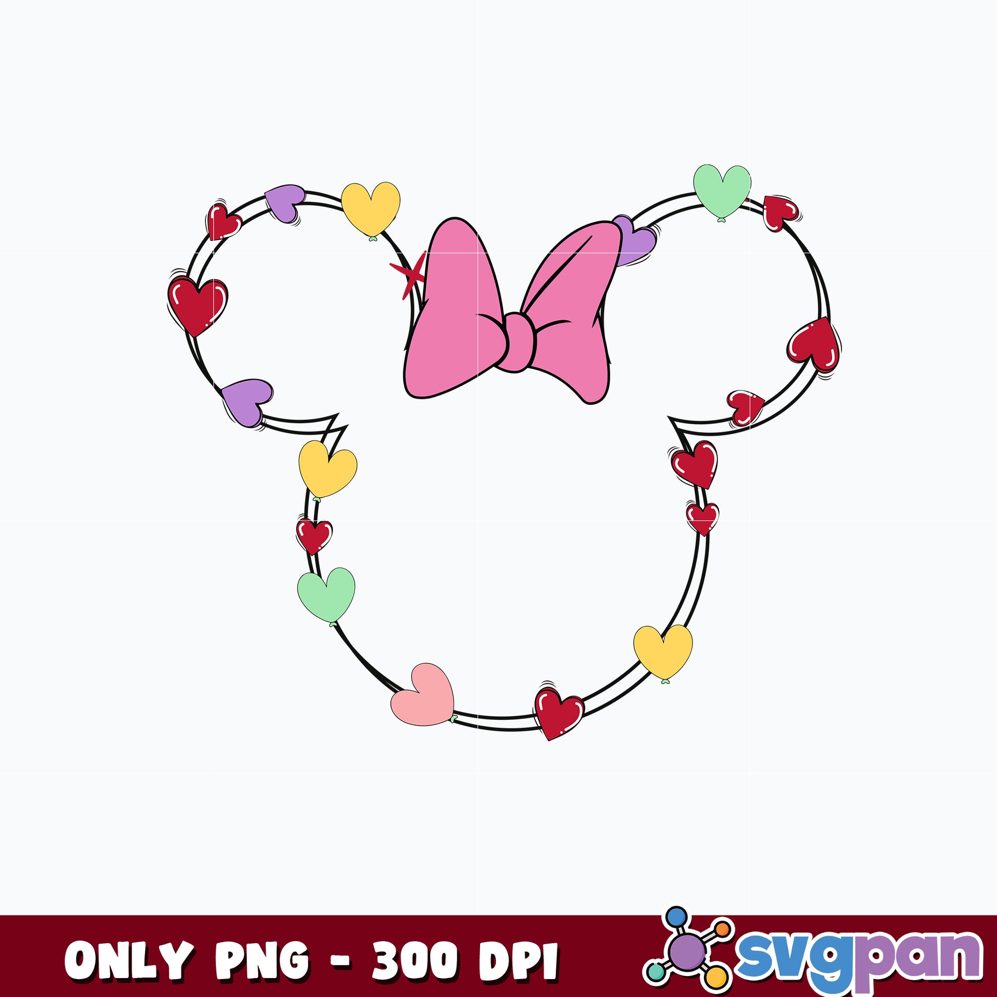 Candy Hearts Ears Girl png