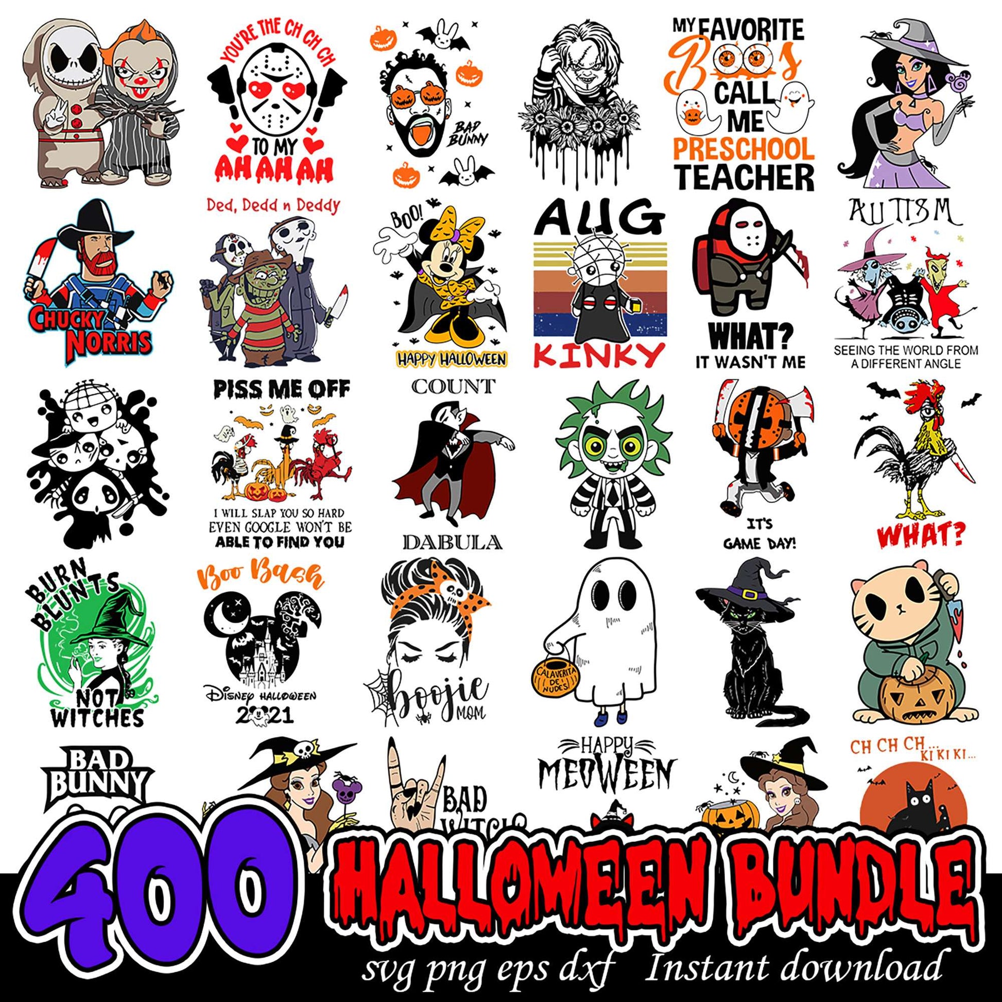 400 Halloween SVG Bundle Instant Download