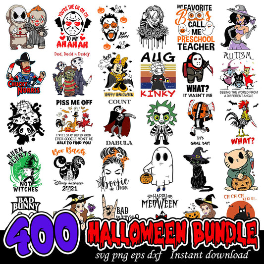 400 Halloween SVG Bundle Instant Download