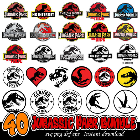 40 Jurassic Park SVG Bundle for Creative Projects Download