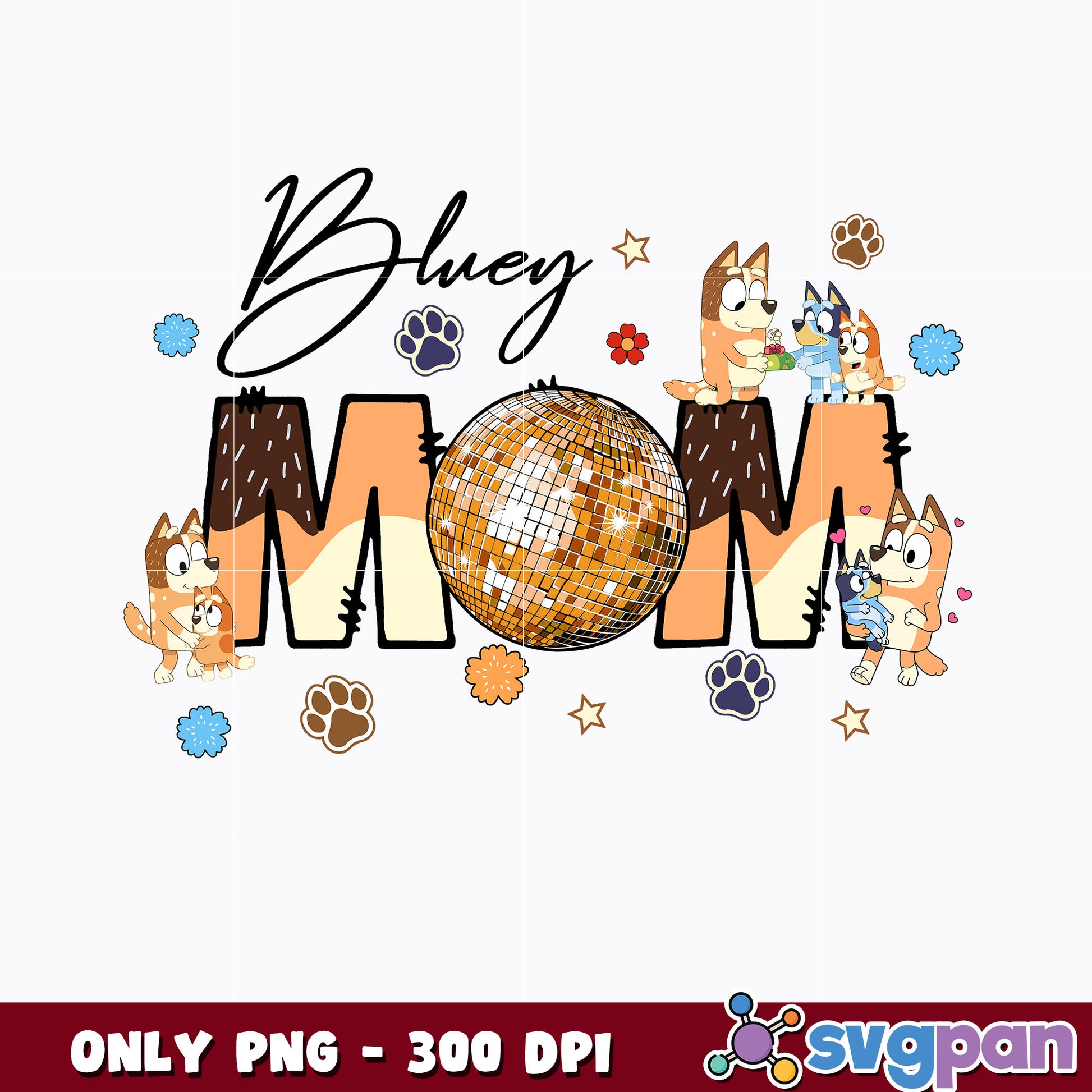 Bluey Mom cartoon png, Bluey png