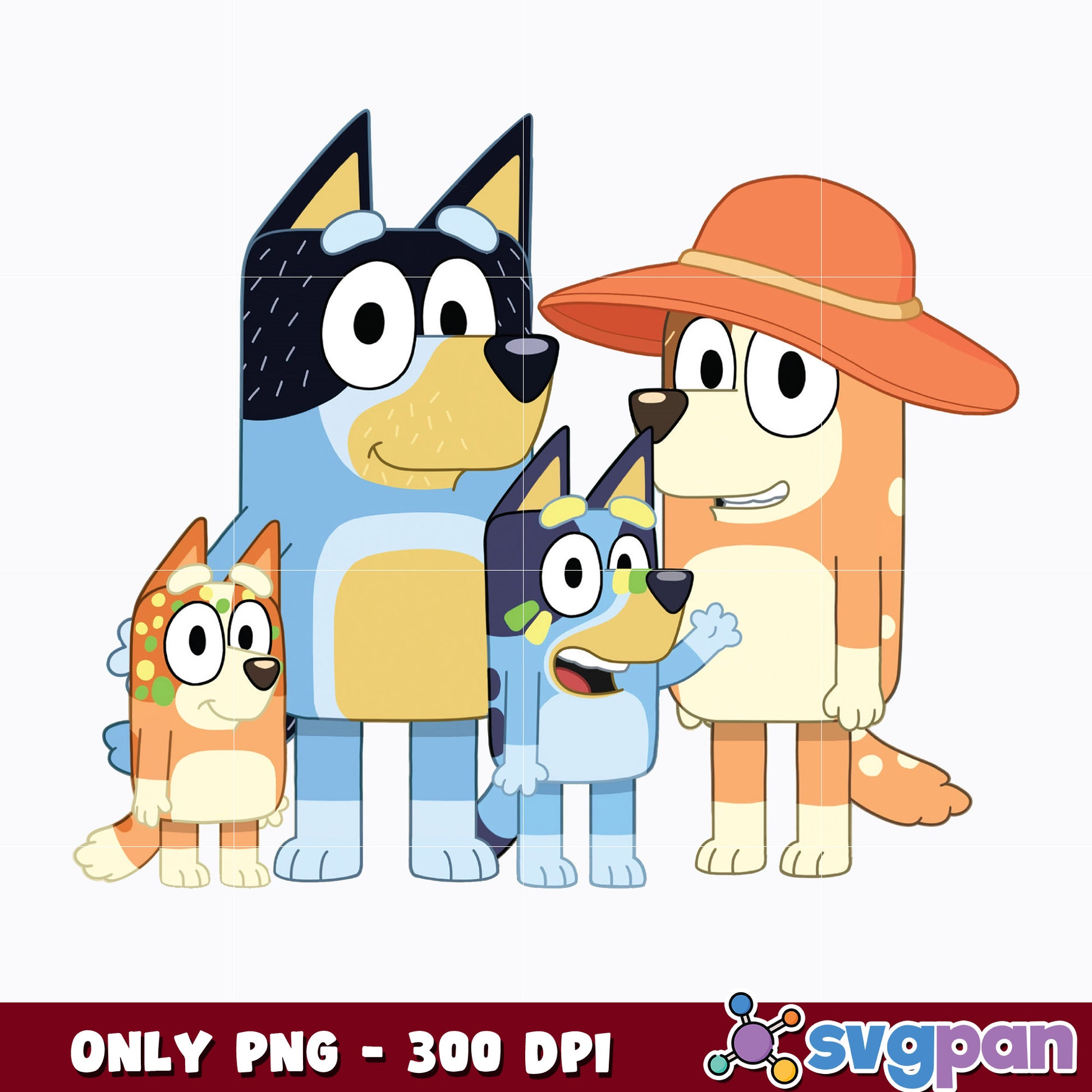 Bluey Family png, Bluey png