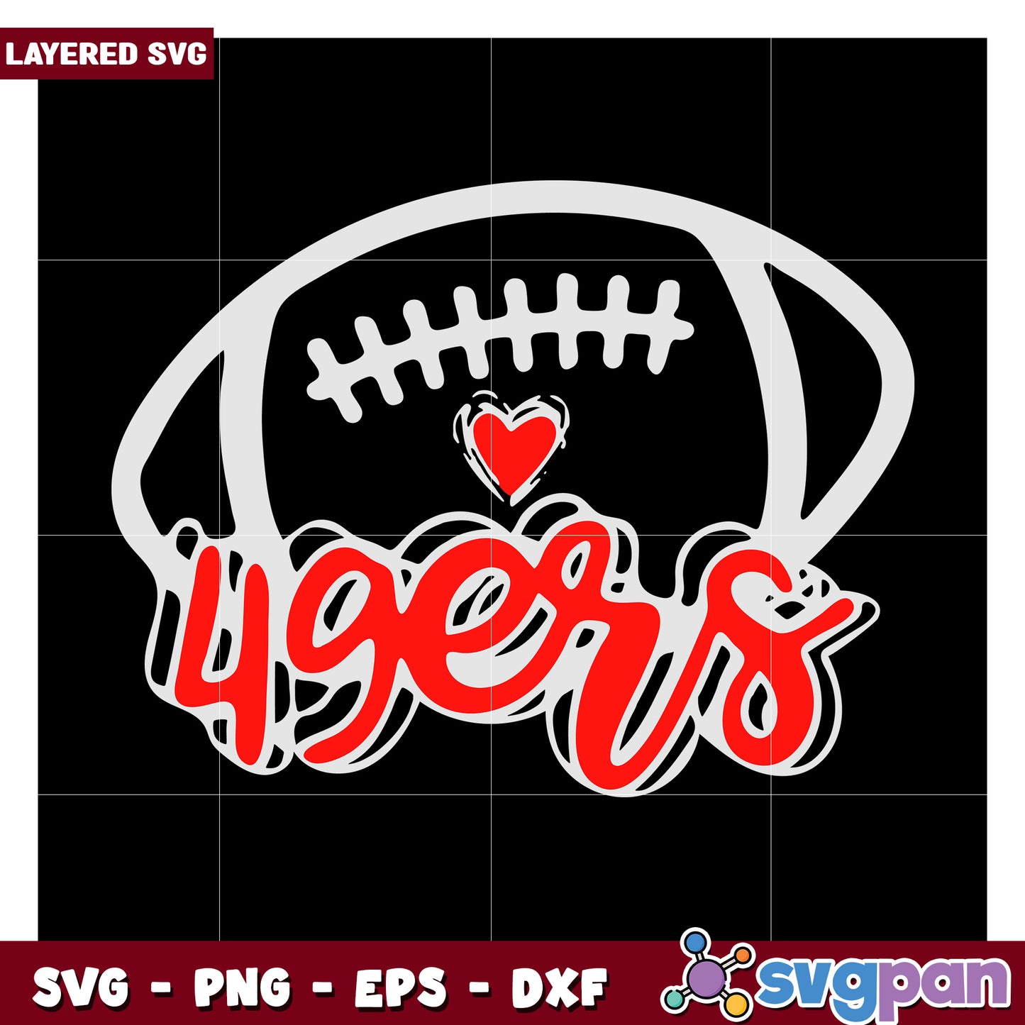 49ers Football SVG Design for Crafting, Perfect for Fans and Decor