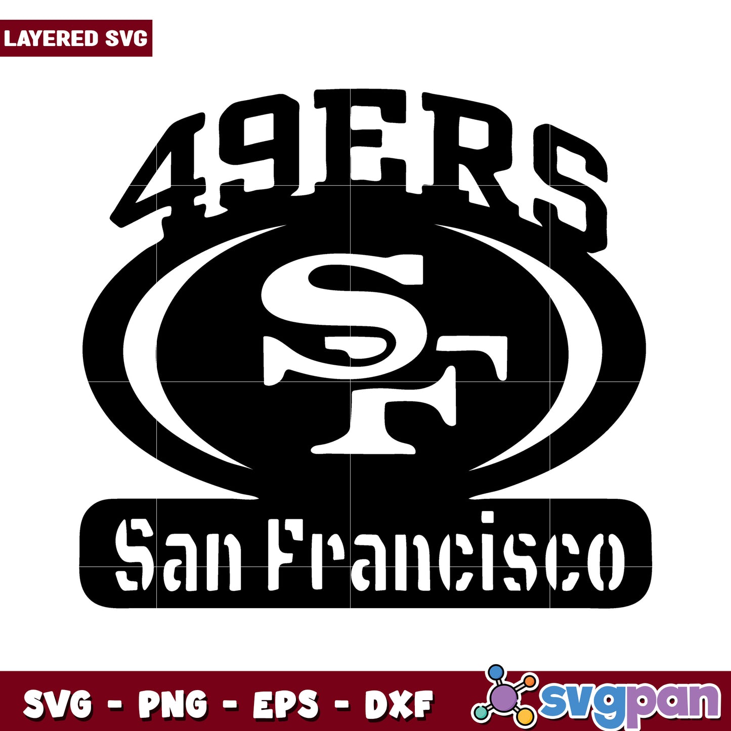 49ers SVG logo design for San Francisco fans, perfect for crafts