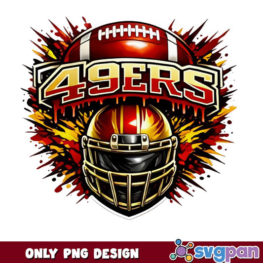 49ers Football Helmet PNG, San Francisco 49ers PNG, NFL PNG