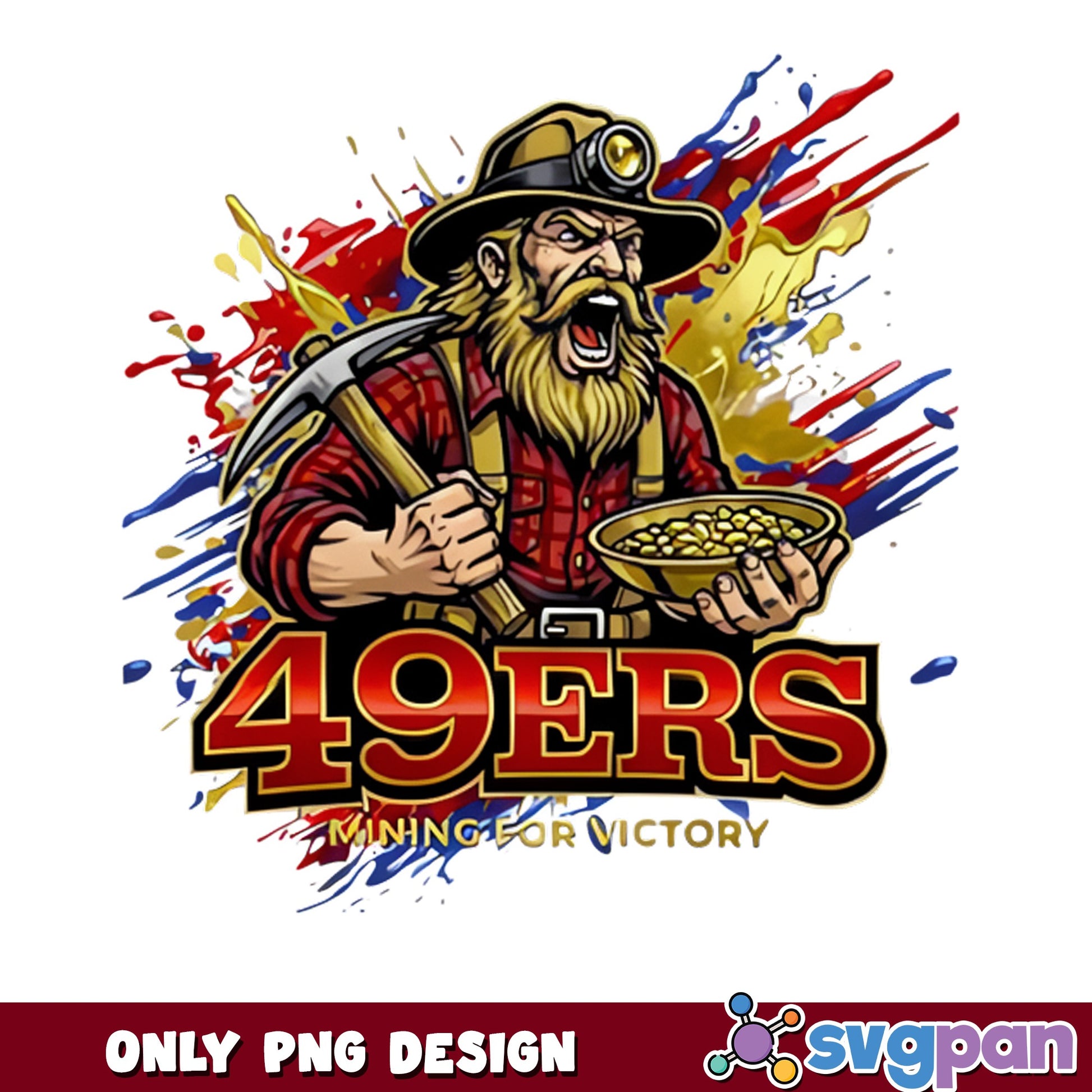 49ers Mining For Victory PNG, San Francisco Football PNG, NFL PNG