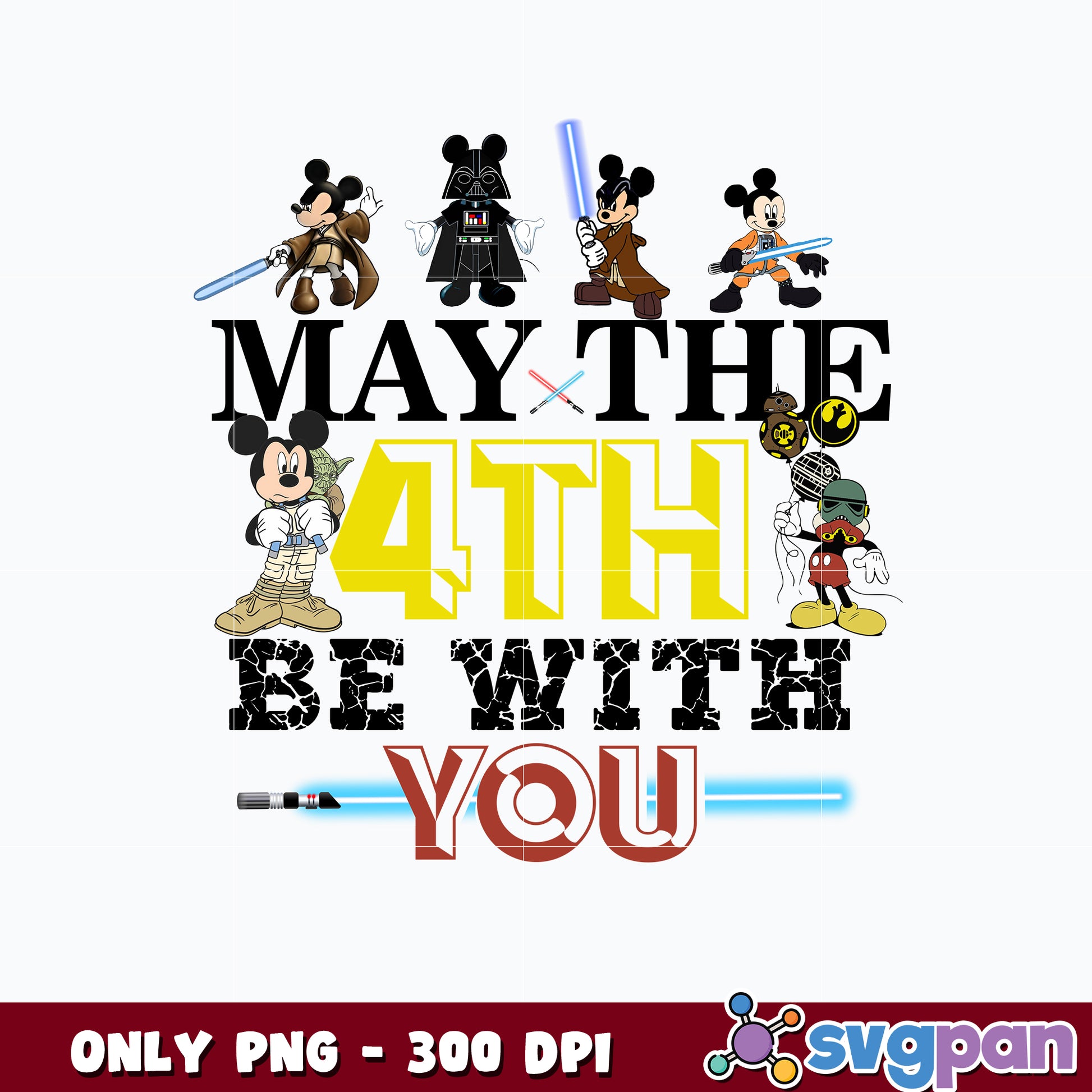 Star wars mickey be with you png