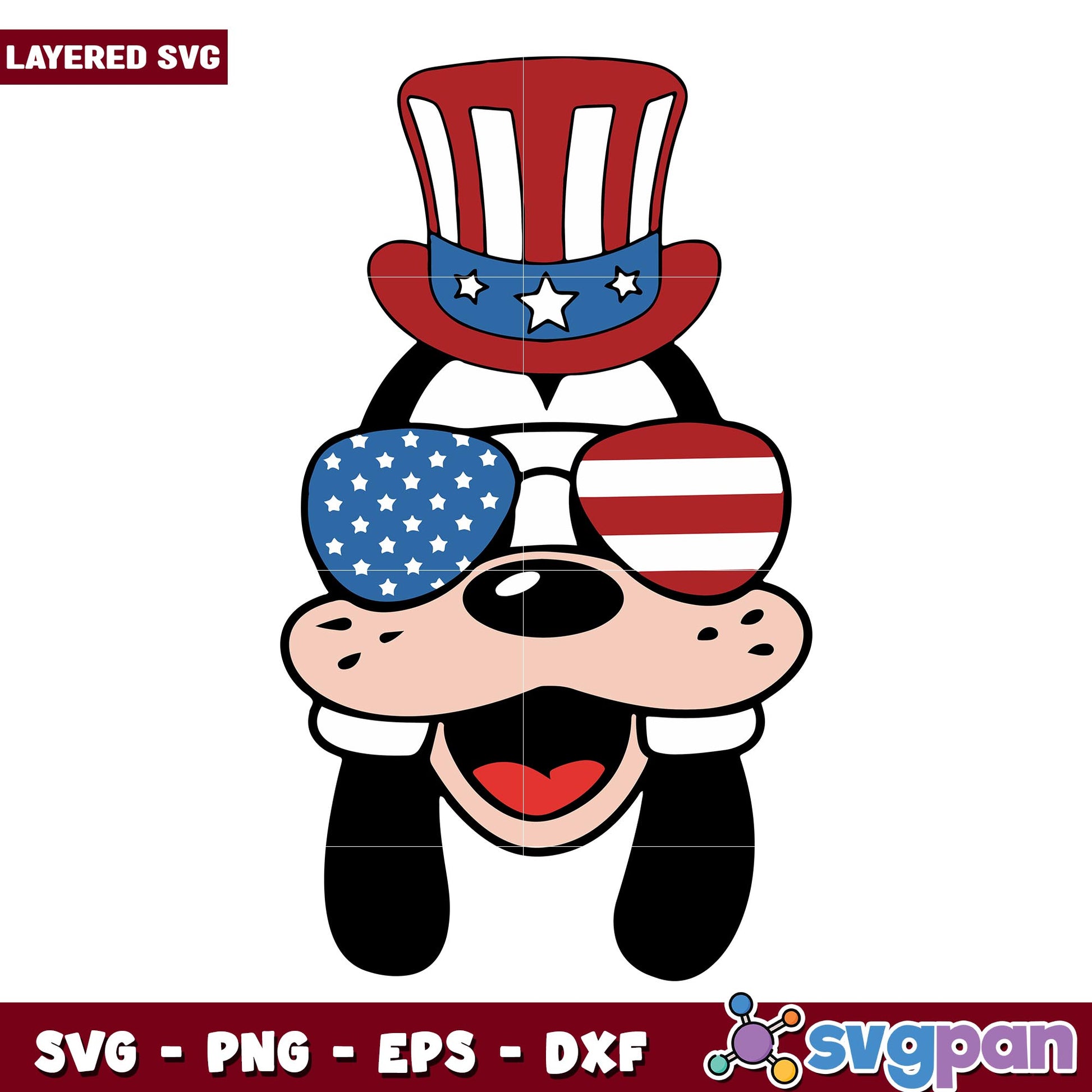 4th Of July Disney Goofy  svg, Disney characters svg, Digital Download