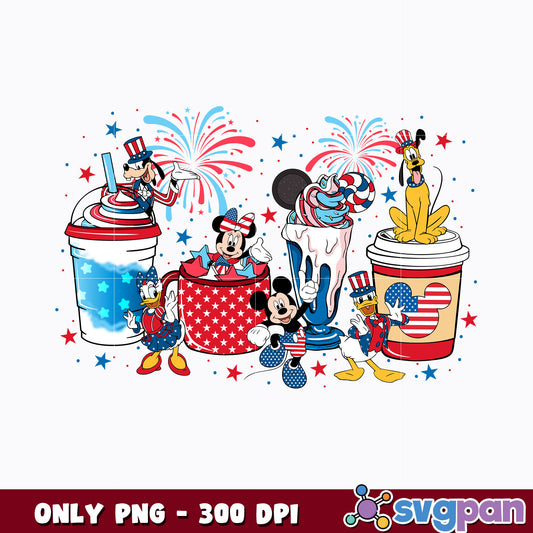 Cute Disney Happy 4th of July png