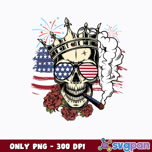 Vintage American Skull png