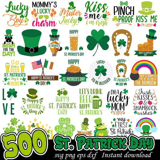 500 St Patricks Day SVG Bundle Instant Download