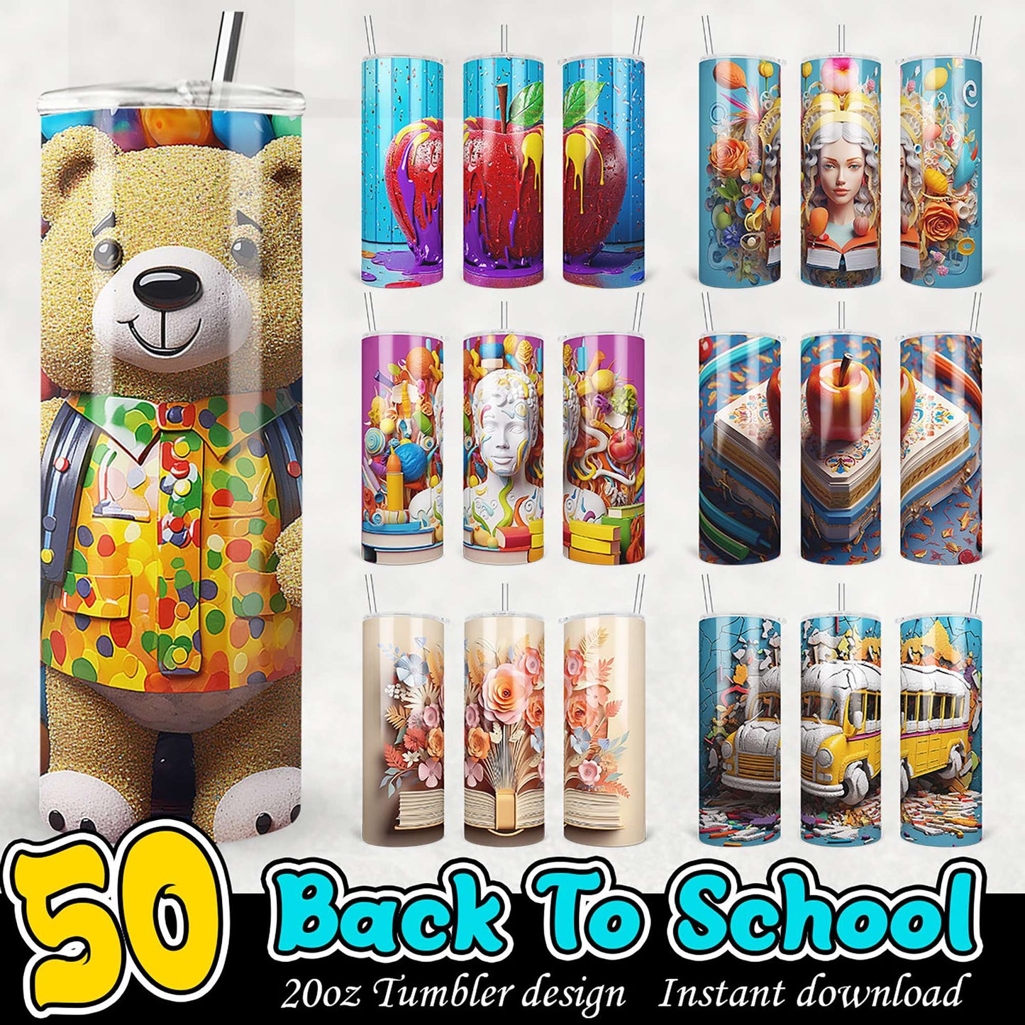 50 Back to School Tumbler Designs