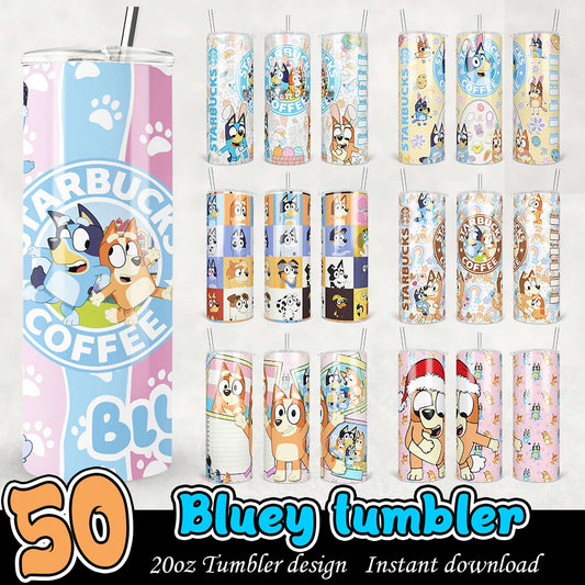 50 Bluey Tumbler Designs Instant Download