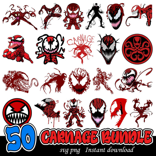 50 Carnage SVG Bundle Instant Download for Creative Projects