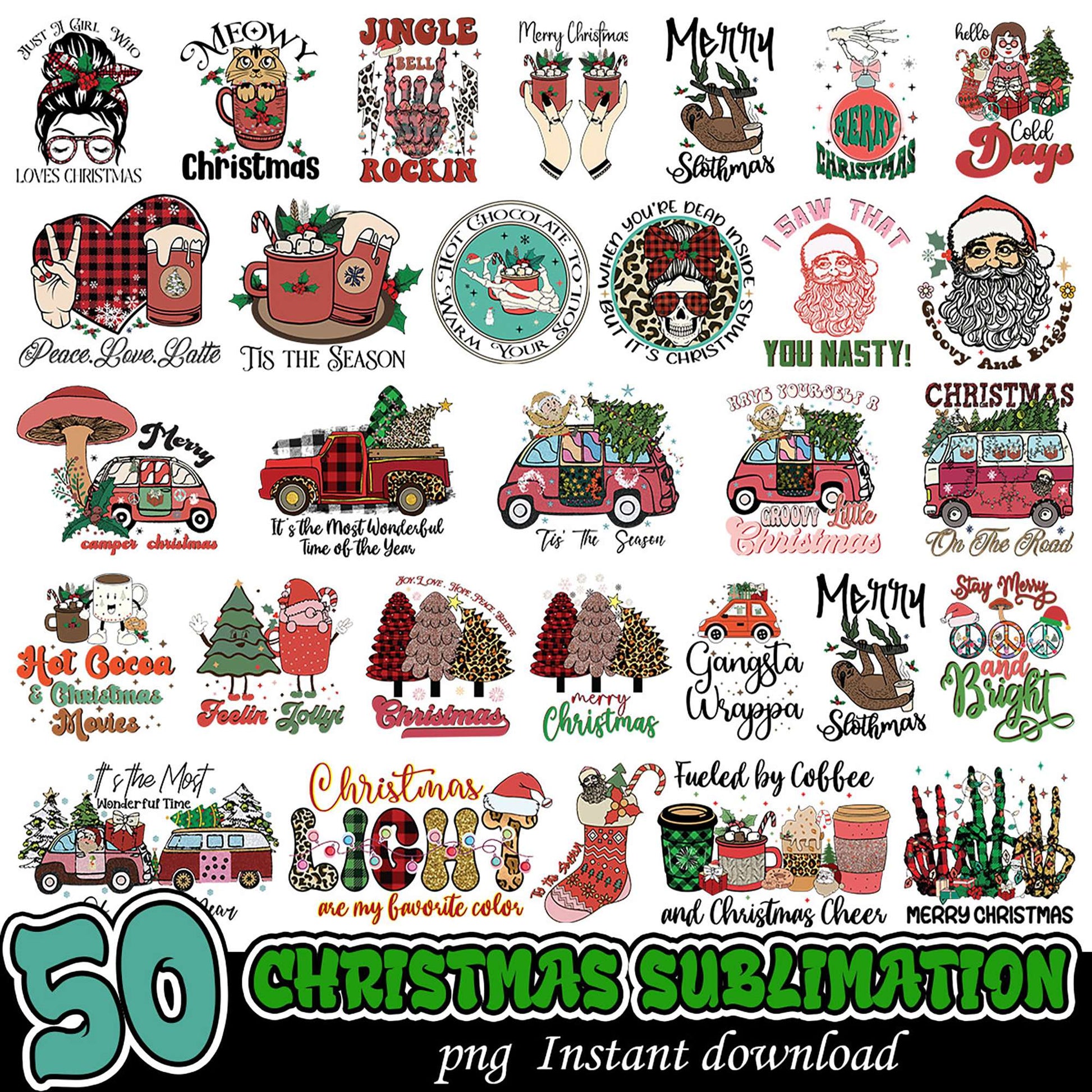 50 Christmas Sublimation PNG Designs