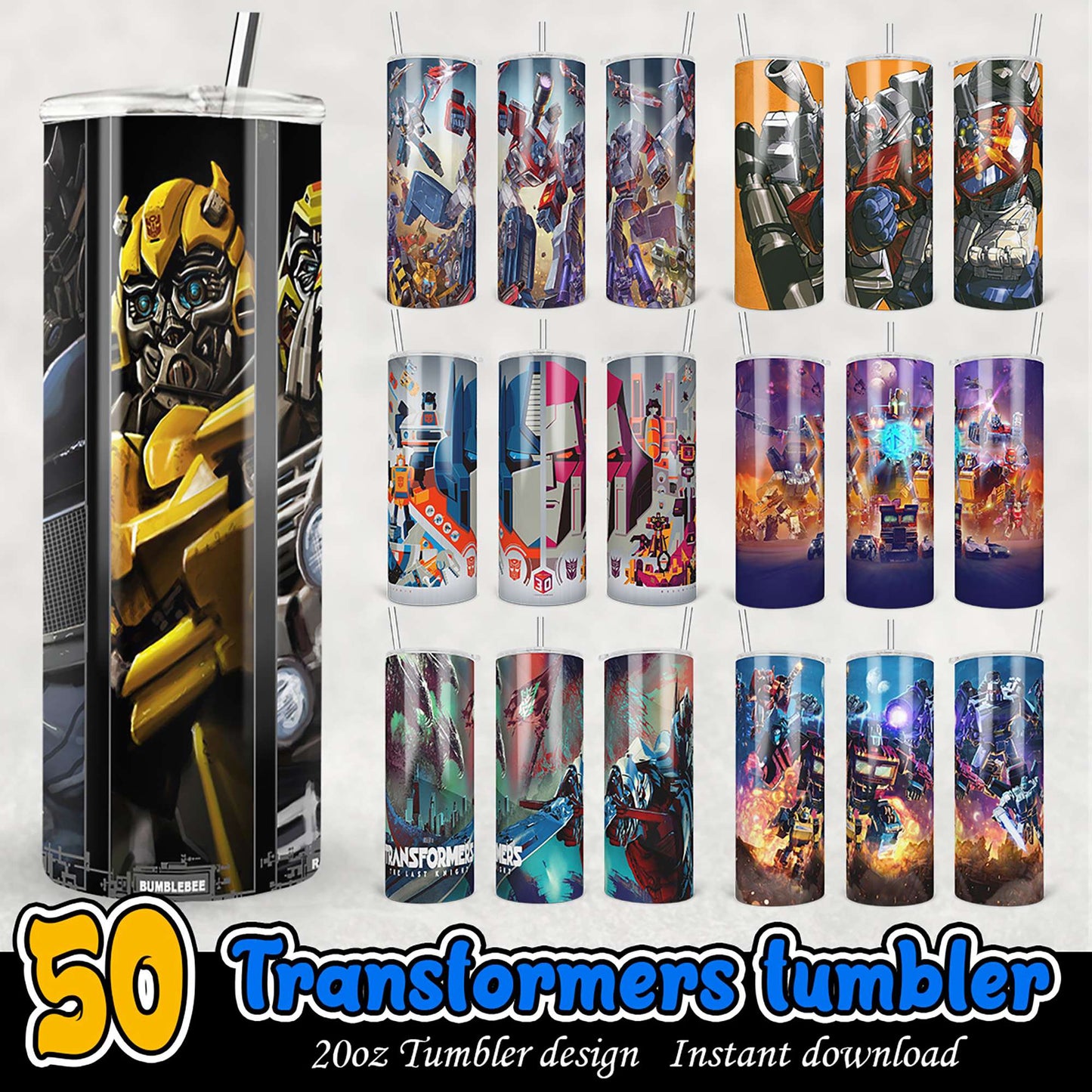50 Transformers Tumbler PNG Designs