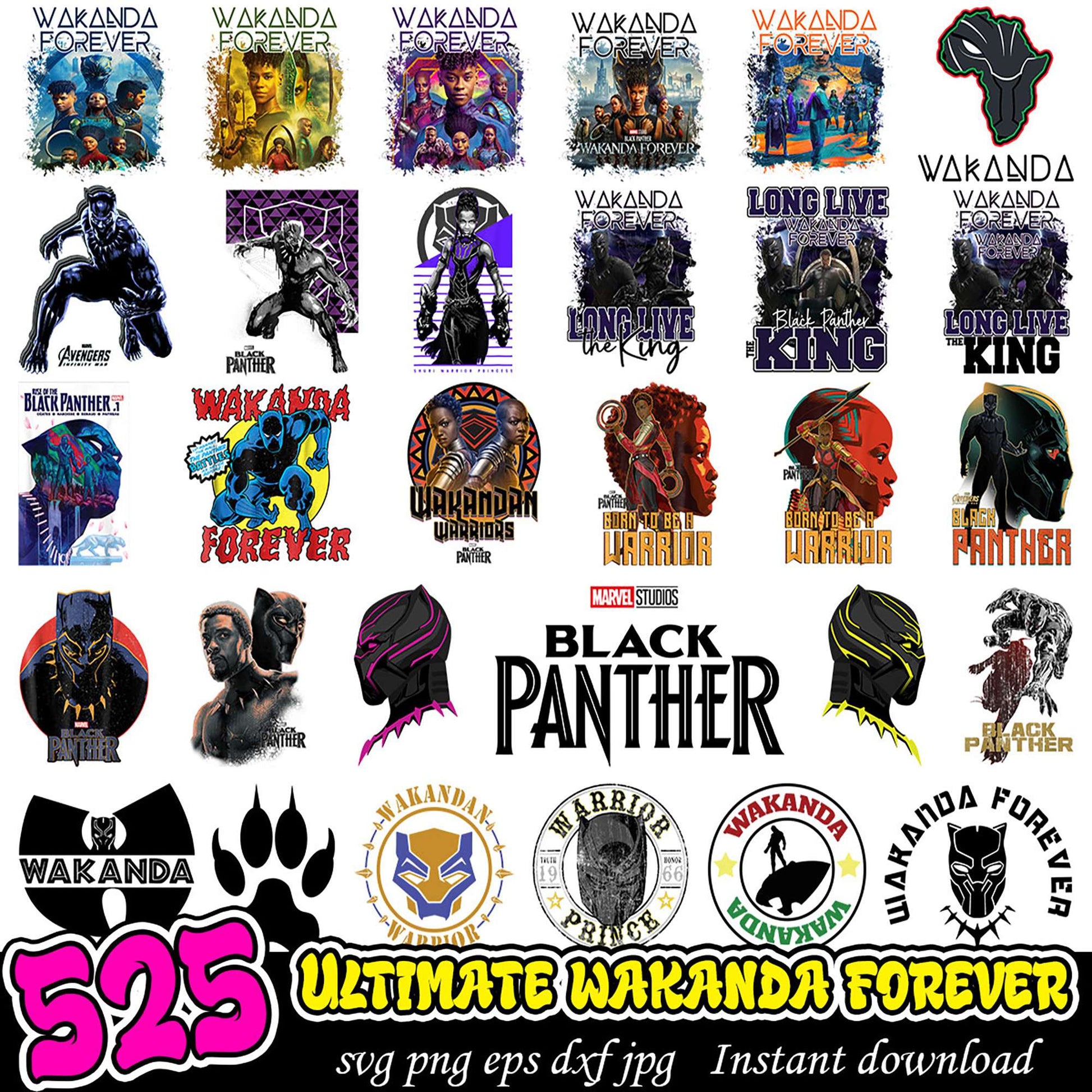 525 Wakanda Forever SVG Bundle Instant Download