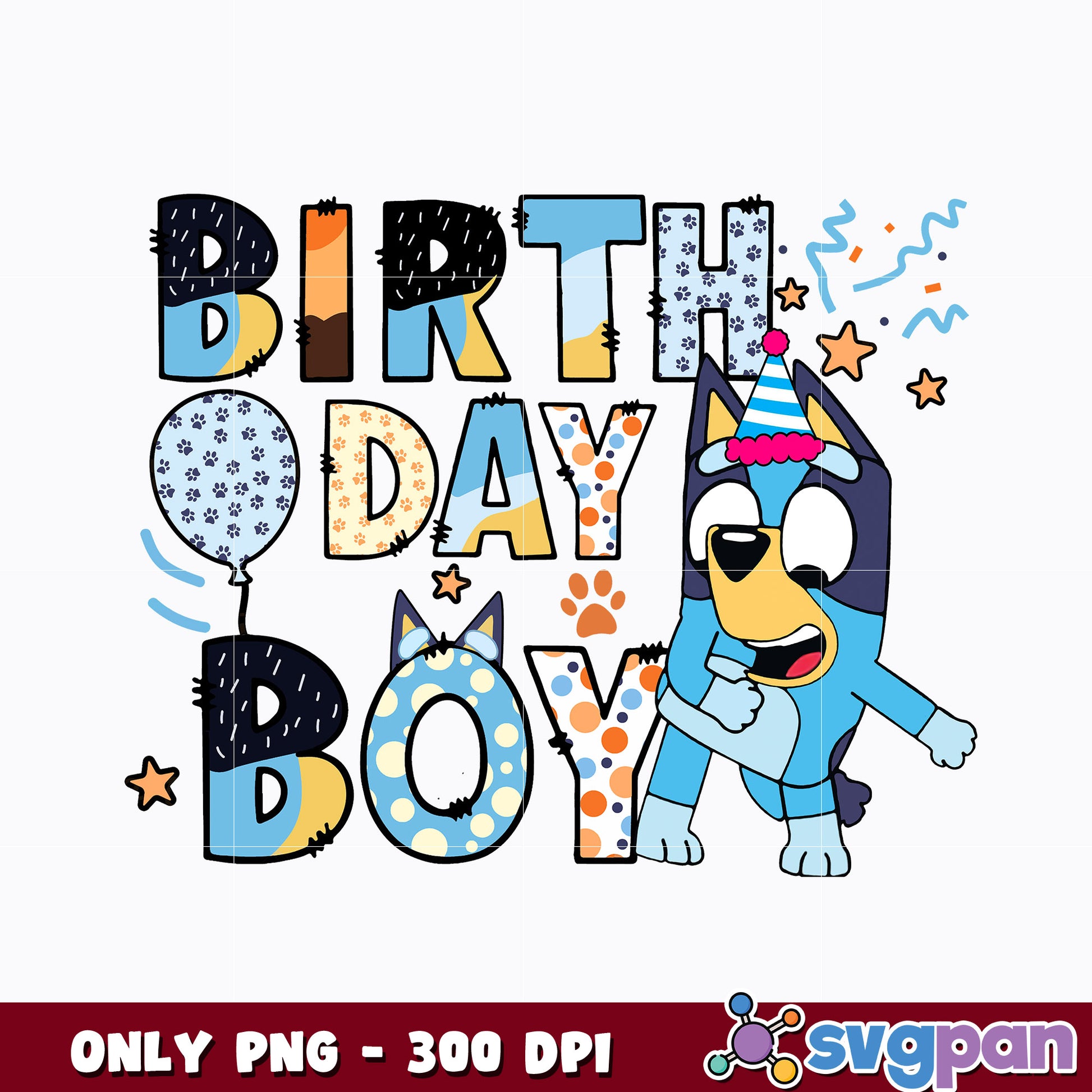 Bluey birthday boy cartoon png