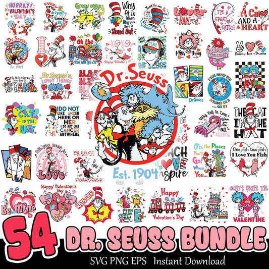 54 Dr Seuss SVG Bundle Instant Download