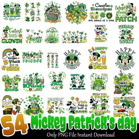 54 Mickey St Patricks Day PNG Designs