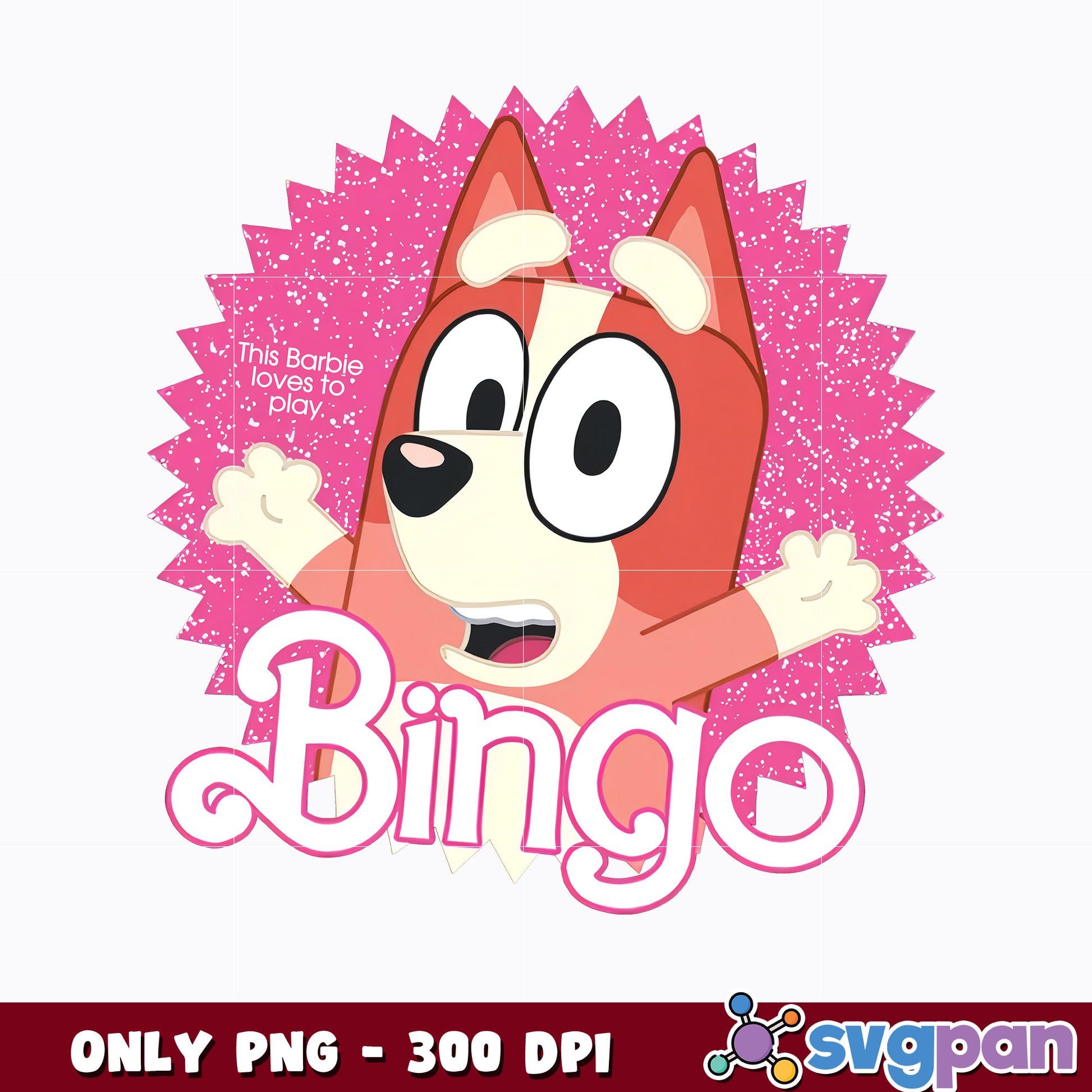 Bingo Barbie  cute cartoon png 