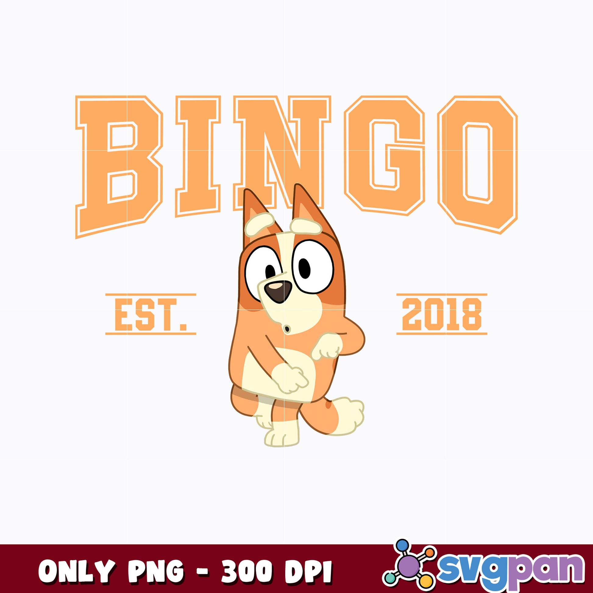 Bluey bingo est 2018 cartoon png