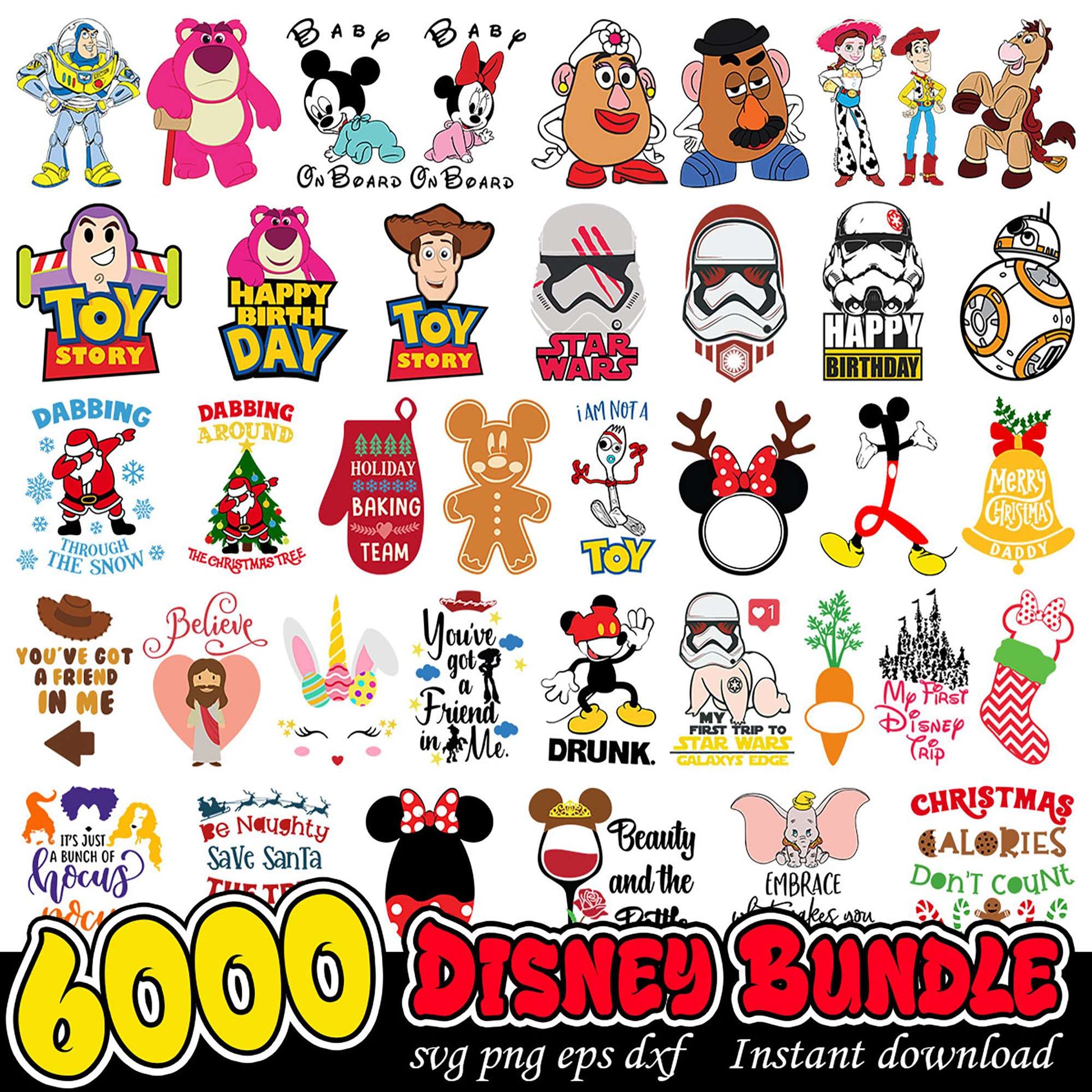 6000 Disney SVG Bundle Instant Download