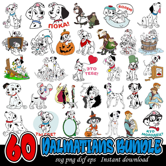 60 Dalmatians Bundle SVG for Creative Projects Instant Download