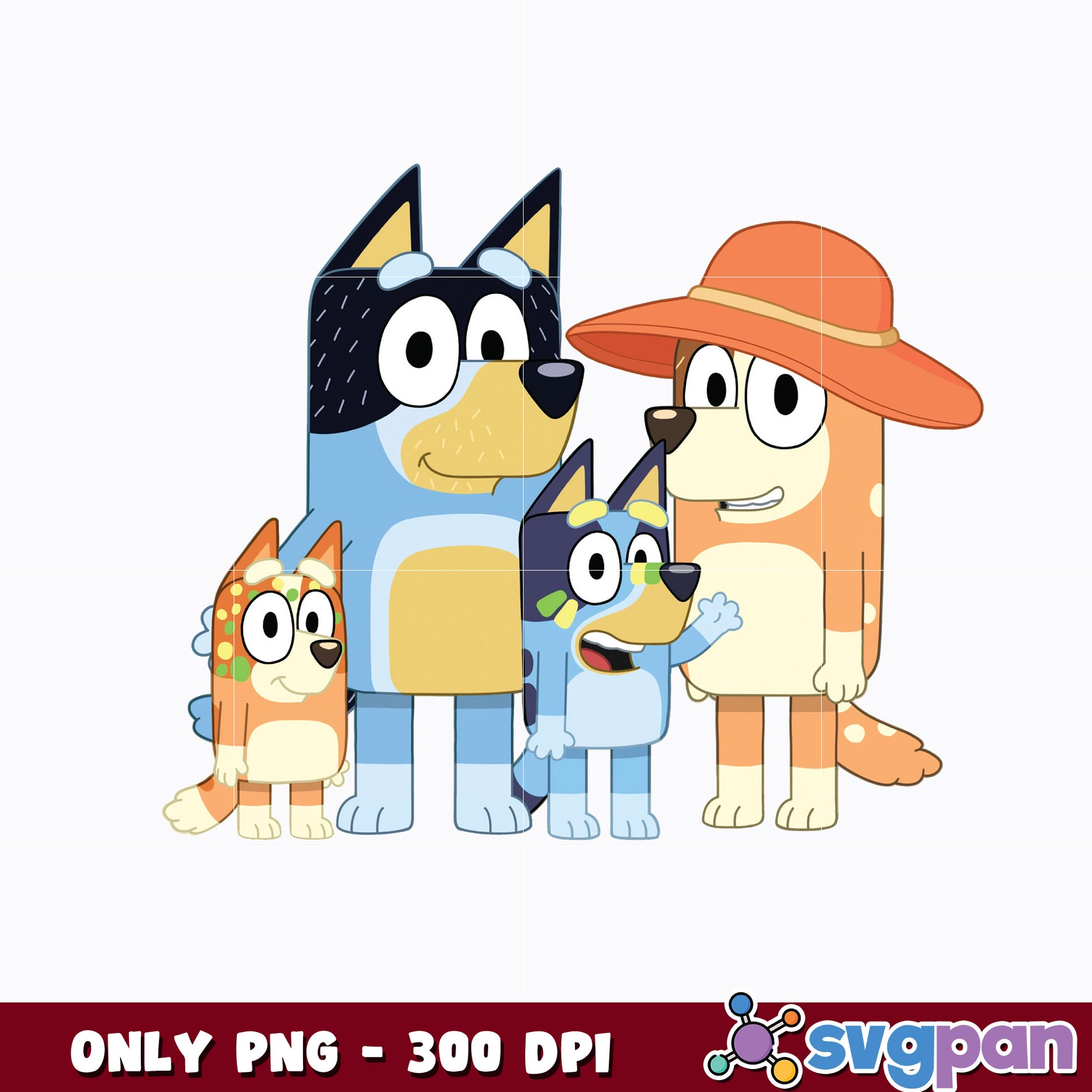 Bluey Family Bluey Dog Cartoon png