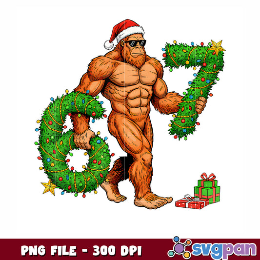 67 Christmas Sasquatch Funny png, christmas time​ png, trending quotess png