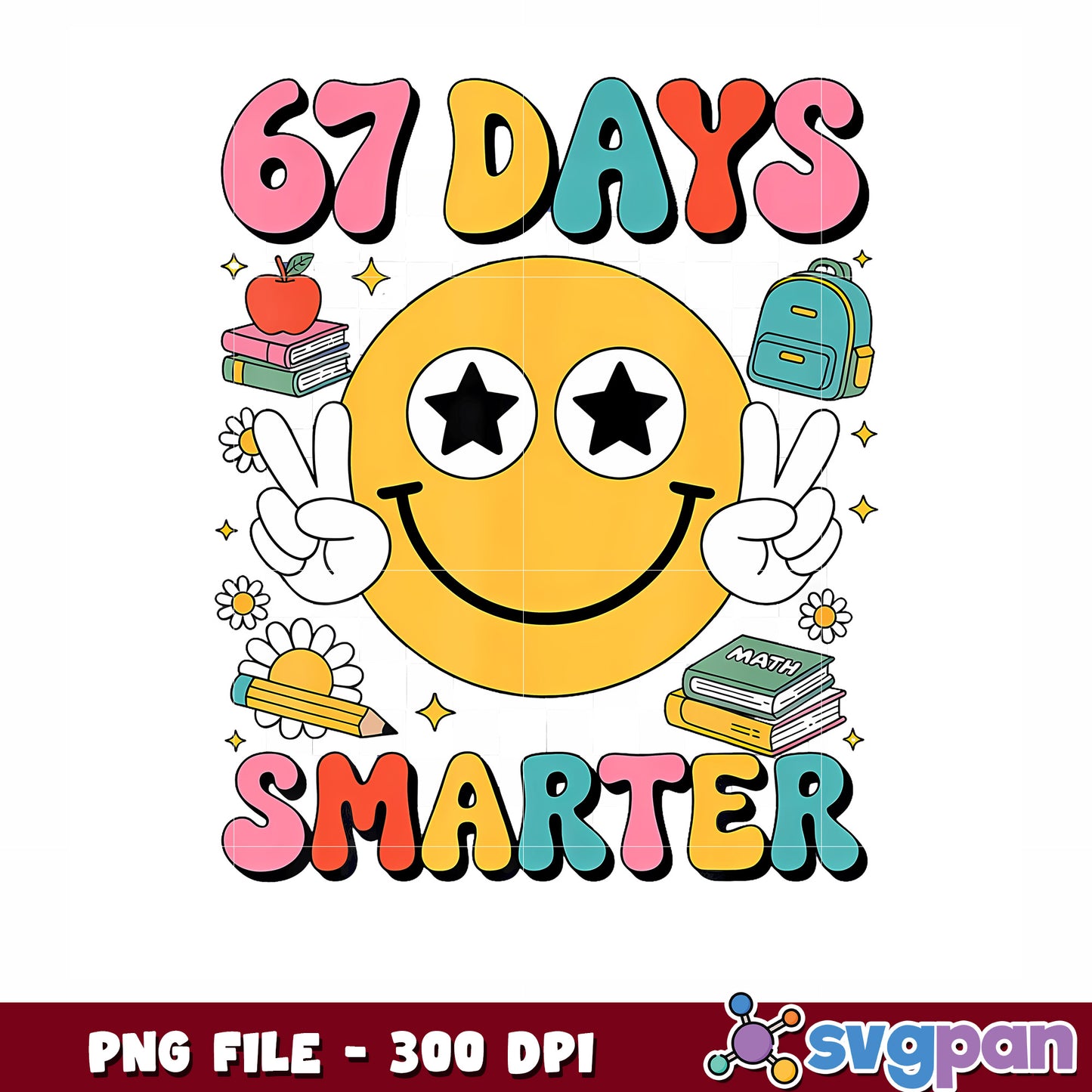 67Th Day Of School funny png, christmas characters​ png, cartoon png